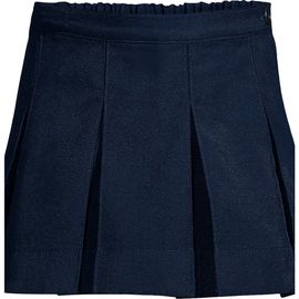 Lands' End Lands' End School Uniform Girls Solid Box Pleat Skirt Above Knee