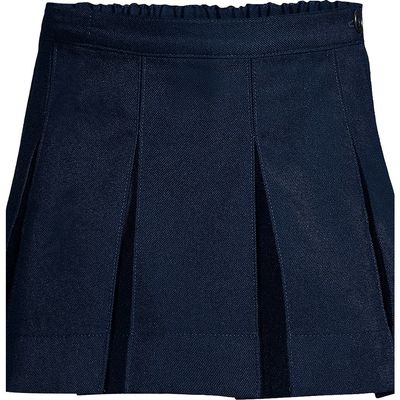 Lands' End Lands' End School Uniform Girls Solid Box Pleat Skirt Above Knee