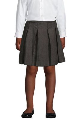 Lands' End Lands' End School Uniform Girls Solid Box Pleat Skirt Below the Knee