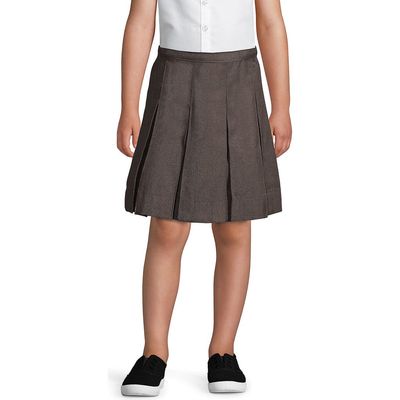 Lands' End Lands' End School Uniform Girls Solid Box Pleat Skirt Top of Knee