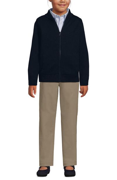 Lands' End Lands' End School Uniform Kids Legacy Full Zip Cardigan