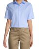 Lands' End Lands' End School Uniform No Gape Short Sleeve Stretch Shirt - 1