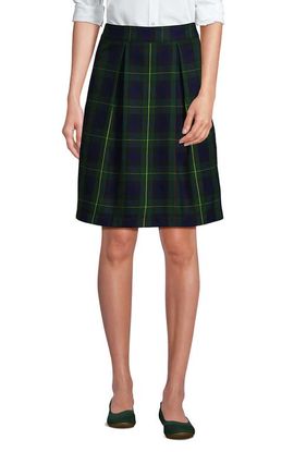 Lands' End Lands' End School Uniform Plaid Pleated Skort Top of Knee