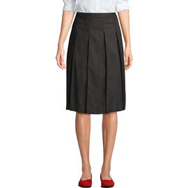 Lands' End Lands' End School Uniform Solid Box Pleat Skirt Below the Knee