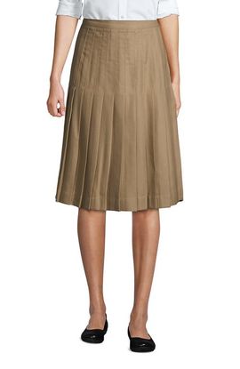 Lands' End Lands' End School Uniform Solid Pleated Skirt Below the Knee