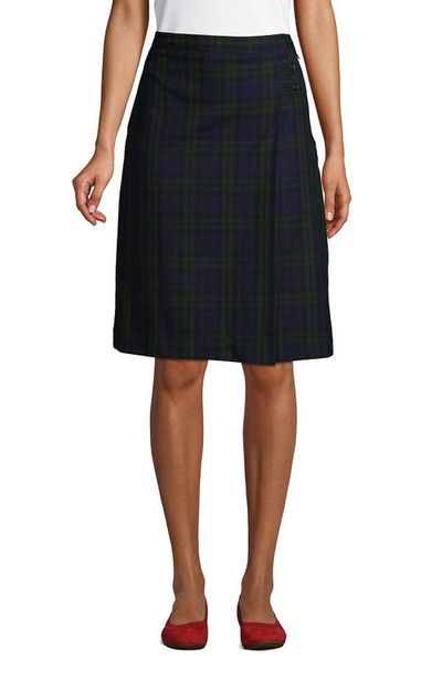 Lands' End Lands' End School Uniform Young Plaid A-line Skirt Below the Knee