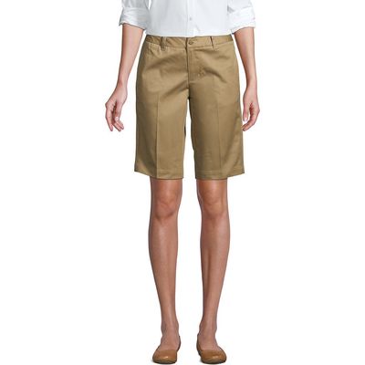 Lands' End Lands' End School Uniform Young Plain Front Blend Chino Shorts