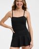 Lands' End Lands' End Sculpting Bandeau Lace Back Mini Swim Dress - 1