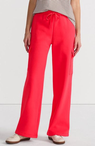 Lands' End Lands' End Serious Sweats High Rise Wide Leg Cargo Pants