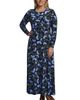 Lands' End Lands' End Silky Knit Ruched Maxi Dress - 1