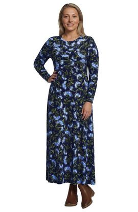 Lands' End Lands' End Silky Knit Ruched Maxi Dress