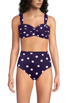 Lands' End Lands' End Slender Lite Sweetheart Shirred Bikini Top
