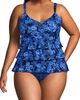 Lands' End Lands' End Smoothing Control Ruffle Fauxkini One Piece Swimsuit - 5