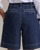 Lands' End Lands' End Soft Denim High Rise 7" Pleated Trouser Shorts - 2