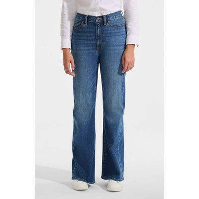 Lands' End Lands' End Soft Denim High Rise Classic Flare Jeans