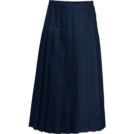 Lands' End Lands' End Solid Pleated Skirt Ankle Length