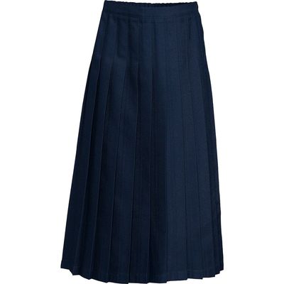 Lands' End Lands' End Solid Pleated Skirt Ankle Length