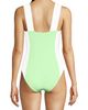Lands' End Lands' End Square Neck High Leg One Piece Swimsuit - 2
