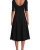 Lands' End Lands' End Starfish Elbow Sleeve Midi Fit and Flare Dress - 2