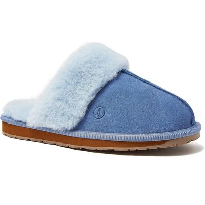 Lands' End Lands' End Suede Furry Lined Slippers