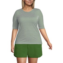 Lands' End Lands' End SunShade UPF 50 Elbow Sleeve Rash Guard Swim Tee