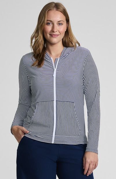 Lands' End Lands' End SunShade UPF 50 Hooded Zip Front Rash Guard