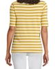 Lands' End Lands' End Supima Cotton Elbow Sleeve Boatneck Button Shoulder Tee - 5