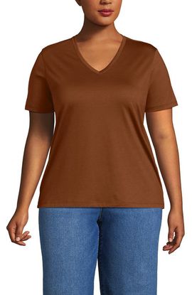 Lands' End Lands' End Supima Cotton V-neck T-Shirt