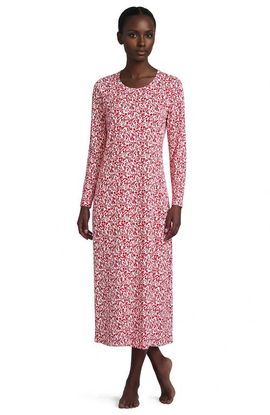 Lands' End Lands' End Tall Cotton Long Sleeve Midcalf Nightgown