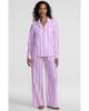 Lands' End Lands' End Tall Cotton Poplin 2 Piece Pajama Set - Long Sleeve Top and Pants - 1