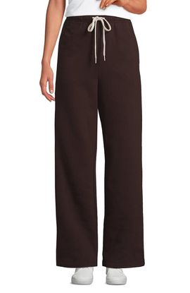 Lands' End Lands' End Tall Serious Sweats High Rise Relaxed Straight Leg Pants - Set Bottom