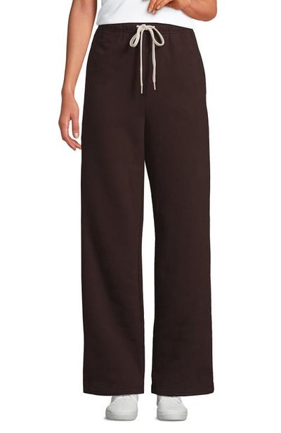 Lands' End Lands' End Tall Serious Sweats High Rise Relaxed Straight Leg Pants - Set Bottom