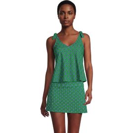 Lands' End Lands' End Tie Shoulder Flutter Tankini Top