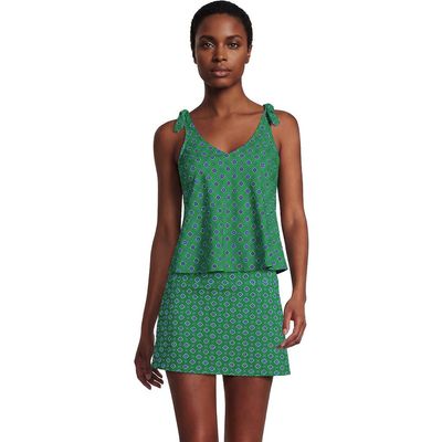 Lands' End Lands' End Tie Shoulder Flutter Tankini Top