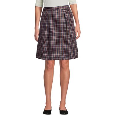 Lands' End Lands' End Top of Knee Plaid Skort