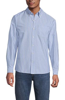 Lands' End Lands' End Traditional Fit Comfort-First Sail Rigger Oxford Shirt