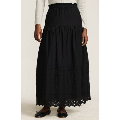 Lands' End Lands' End Voile Tiered Eyelet Maxi Skirt