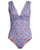 Lands' End Lands' End Wide Strap Plunge Shirred One Piece - 3