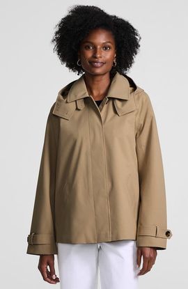Lands' End Lands' End Womens Squall Waterproof Hooded Short Mac Jacket