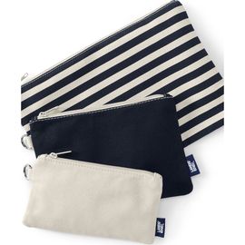 Lands' End Lands' End Zip Canvas Pouch 3 Pack