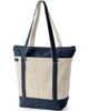 Lands' End Lands' End Zip Top Long Handle Canvas Tote Bag - 1