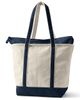 Lands' End Lands' End Zip Top Long Handle Canvas Tote Bag - 5