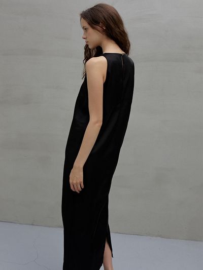 LANG5 [BRYN] Long Slit One-Piece Dress