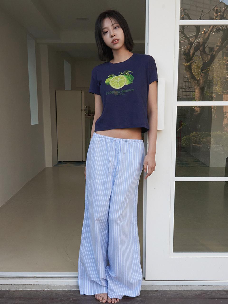 LANGER 25 Spring/Summer tree digital print t-shirt [GREEN]