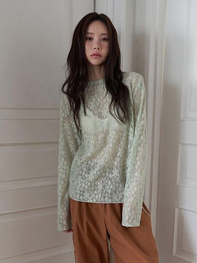 LANGER 25SS Lillian Lace Regular T-Shirt