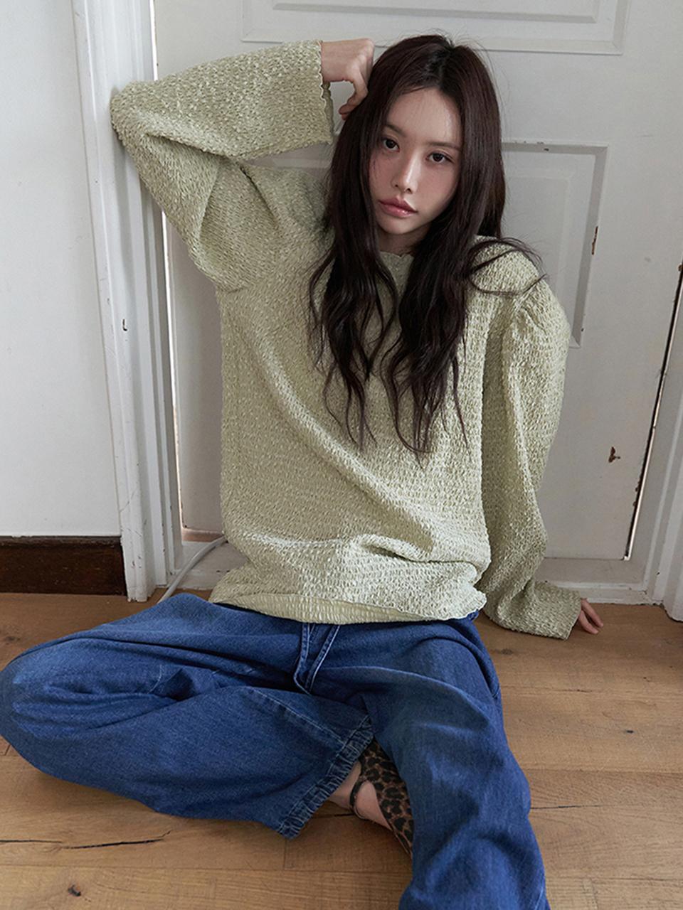 LANGER 25SS Nana Balloon Shoulder Blouse