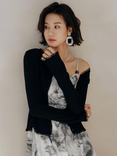 LANGSON Black Lace Sunscreen Cardigan