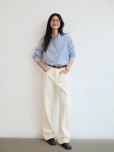 LANGSON Casual Straight Loose Fit Pants