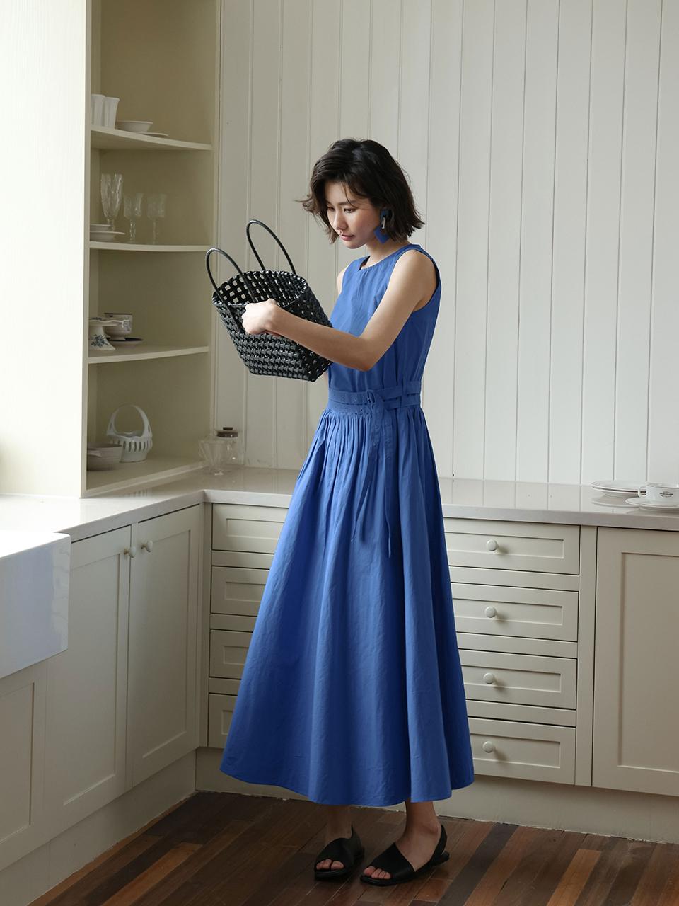 LANGSON Flowing Lyocell Blend Dress [Klein Blue]