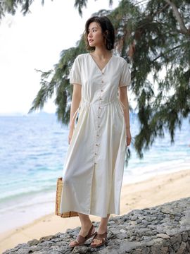 LANGSON LS Cotton Resort Dress